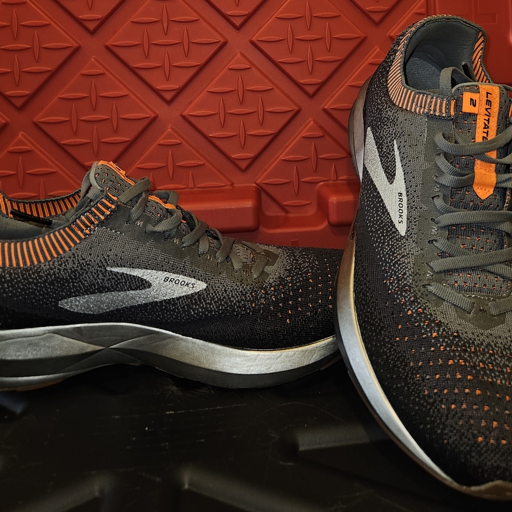 Brooks Black and Orange Running Shoes